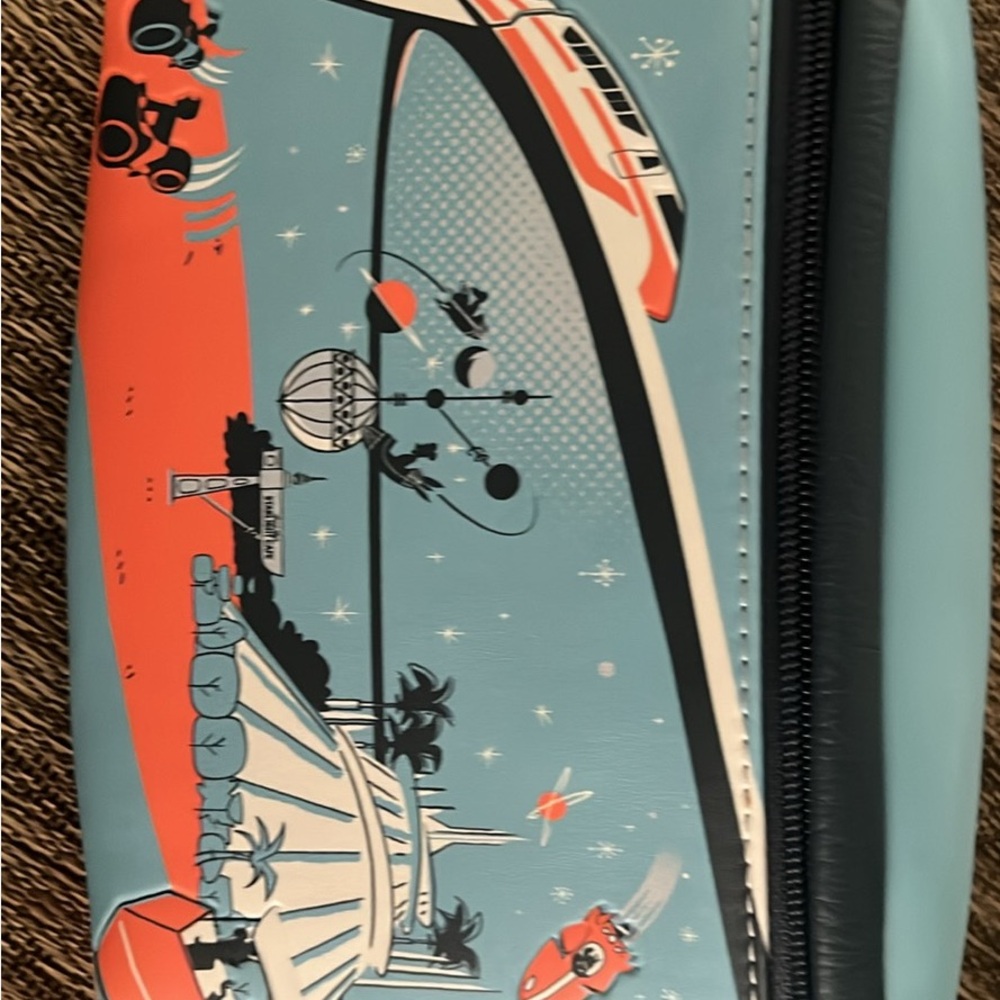 Loungefly Blue and Black Magic Kingdom Bag